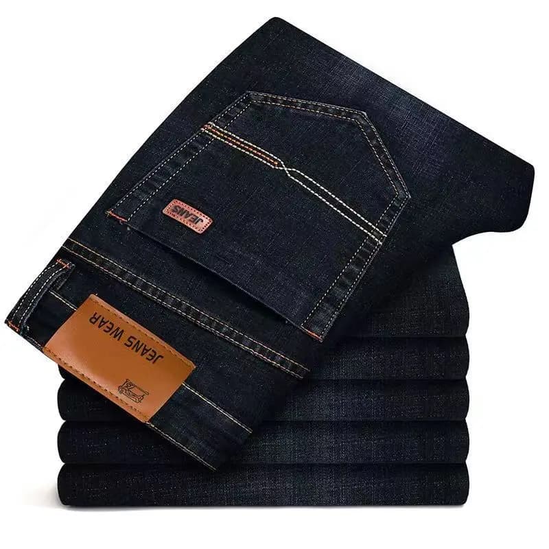 Jeans dritti moda uomo 2025 nuovi pantaloni slim fit elasticizzati comodi pantaloni in denim da lavoro morbidi abbigliamento di marca maschile
