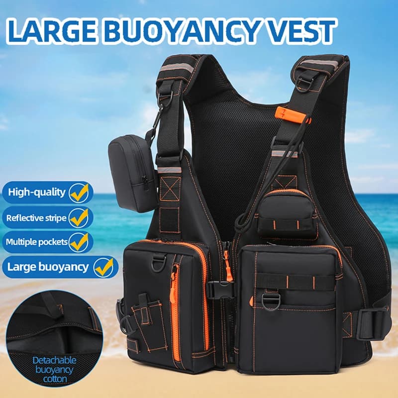 Gilet da pesca Strumenti Giubbotto di salvataggio per il surf alla deriva Canottaggio Nuoto Gilet riflettente di sopravvivenza per sport all'aria aperta multifunzionale