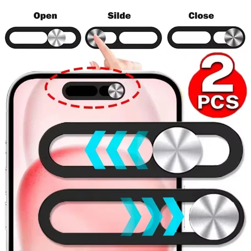 Copri Webcam per iPhone, Protezione Privacy Anti-Hacker, Copertura Scorrevole Anti-Spia per iPhone 17 Pro Max e Laptop