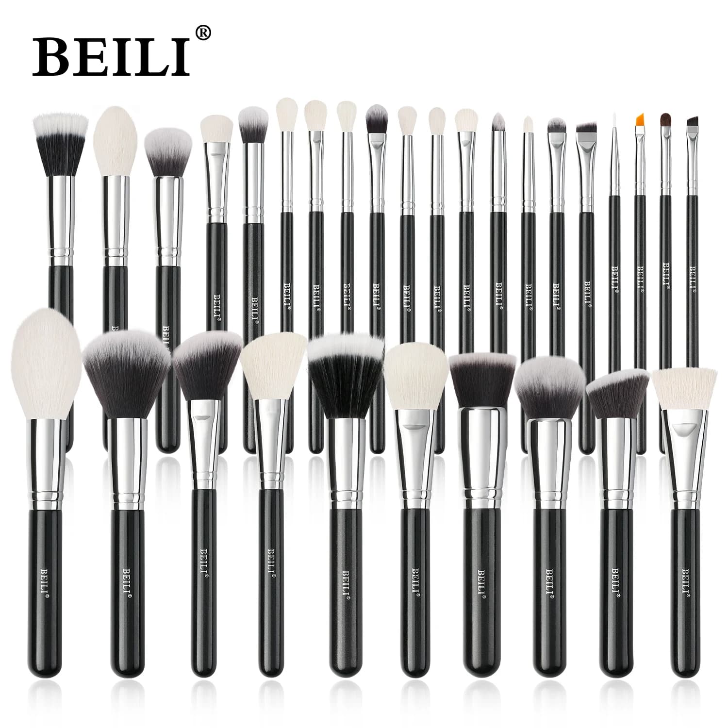EIBLI Black Makeup Brushes Professional Natural Hair Brushes of Basic Products In Powder Contour Umbrella Make up Brushes