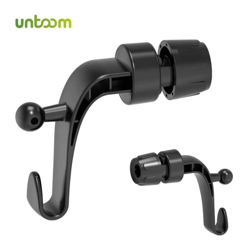 Untoom Cuscino posteriore per auto Supporto per telefono Supporto per tablet Base universale da 17 mm Testa a sfera Supporto per sedile posteriore per auto Accessori per staffa per poggiatesta