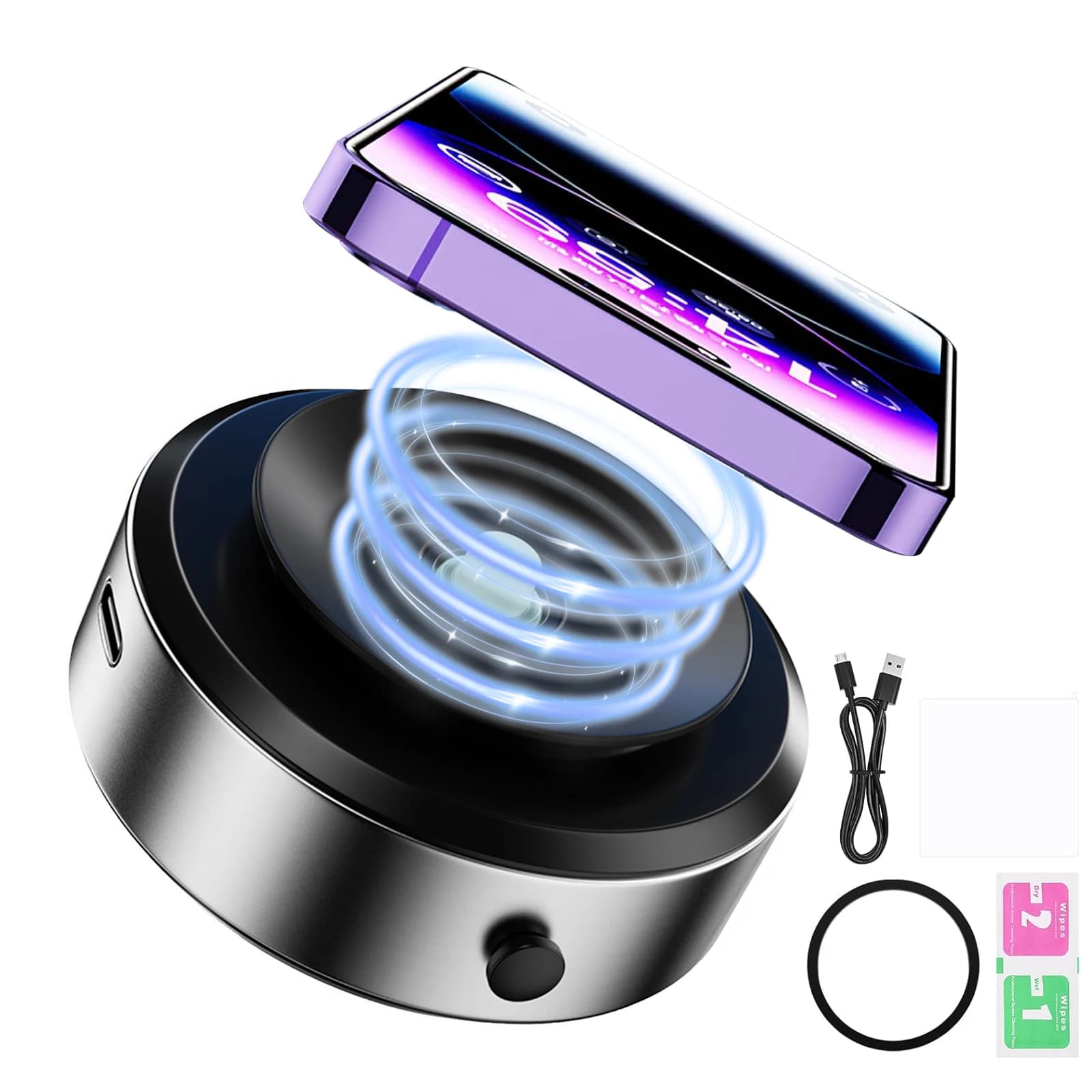 Supporto per telefono da auto con ventosa ad adsorbimento sottovuoto supporto magnetico per telefono cellulare regolabile universale con rotazione a 360 gradi