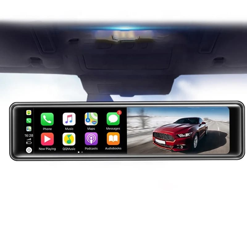 12 pollici Auto Dvr Universale Carplay Specchio Dash Cam Doppia Lente Macchina Fotografica Dell'automobile Full HD Drive Registratore Stream Dash Camera Specchietto retrovisore