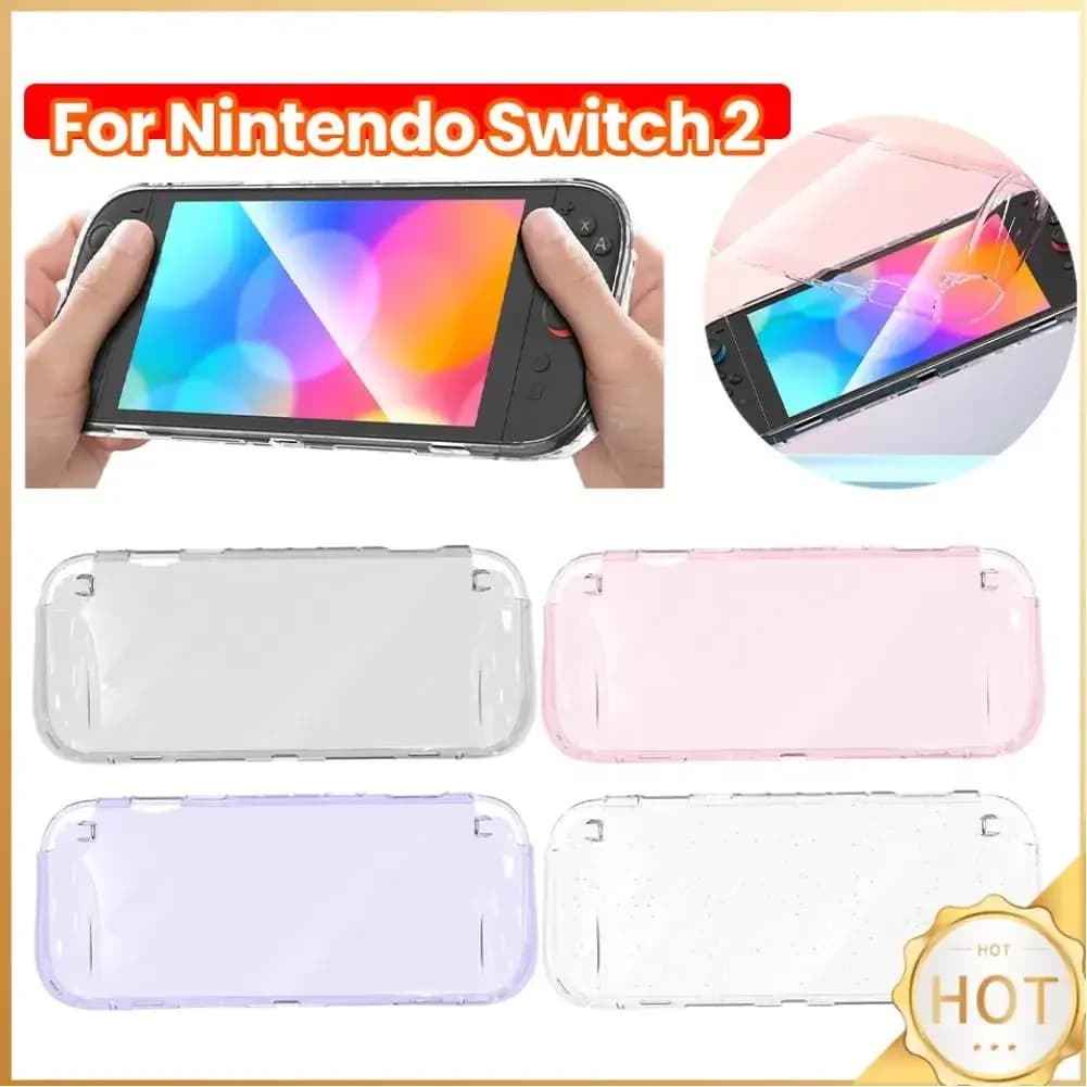 Custodia Protettiva Morbida in TPU per Controller Nintendo Switch 2, Cover Trasparente per Gamepad Console Nintendo Switch 2