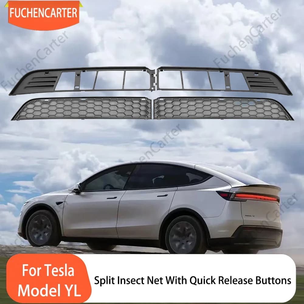 Custom Fit Front Bumper Inner Vent Anti-Dust Insect Screen Car Radiator Grille Protector Accessories 2026 Tesla Model YL