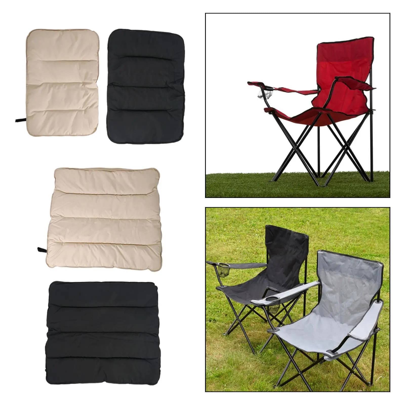 Beach chair cushion Back support cushion Practical beach cot pillow Folding seat cushion for excursions in park Sports events