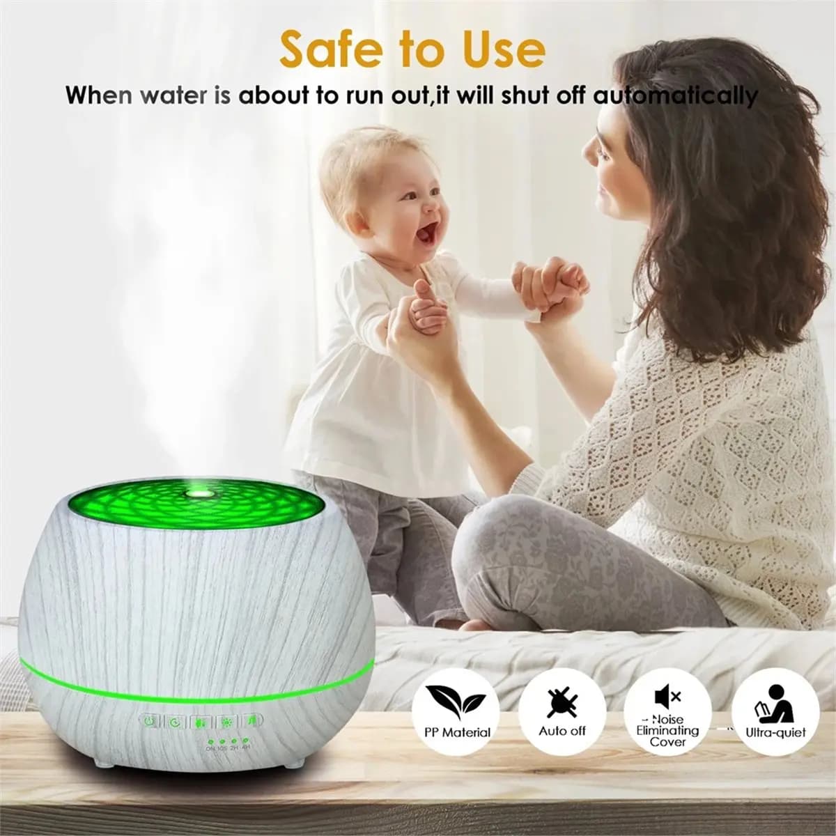 N94R Tuya WiFi Humidifier Essential Aroma Oil Diffuser Smart Home Ultrasonic 400ml Air Humidifier Mist Maker EU Plug