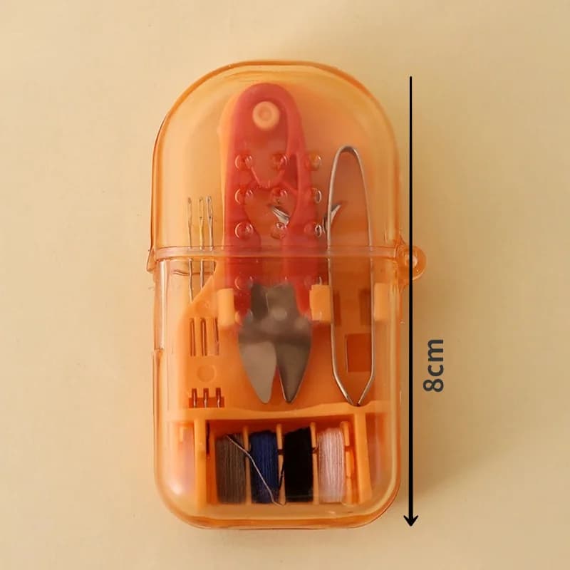 1Set Mini Portable Travel Sewing Kit Home Sewing Thread Needle Embroidery Stitching Thimble Storage Box Handwork Tool DIY Craft