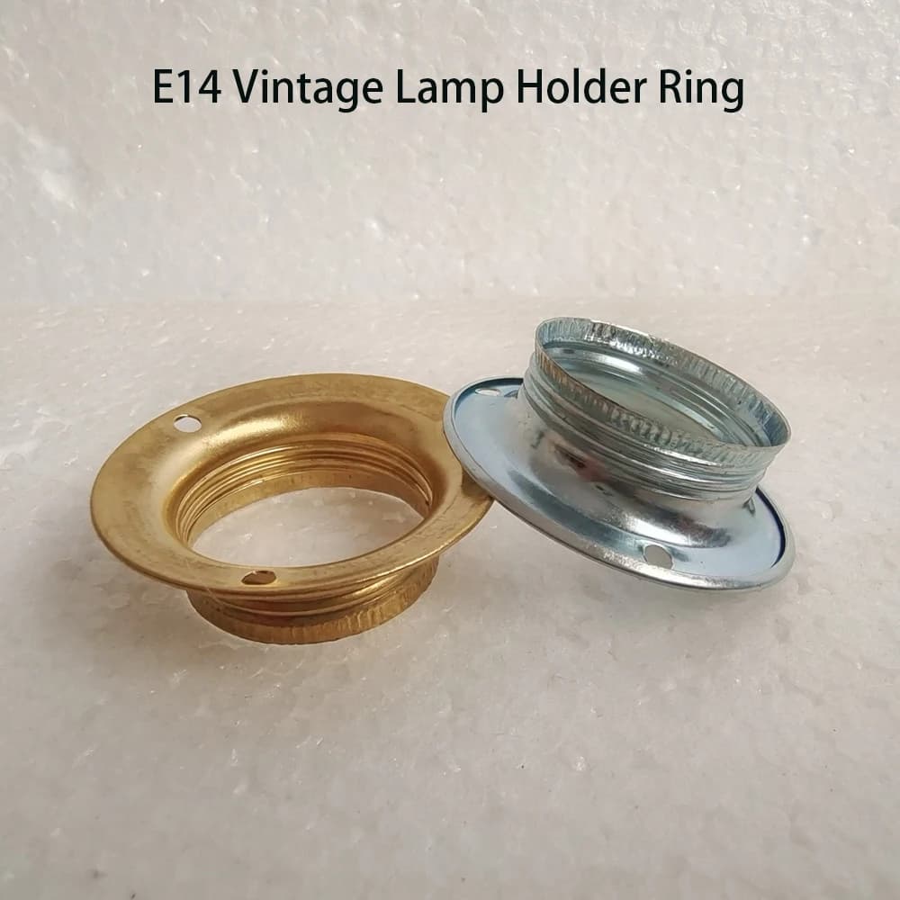 E14 ring lampholder Vintage DIY Base for industrial suspension bulb with ring lampholder adapter for retro screw mounting
