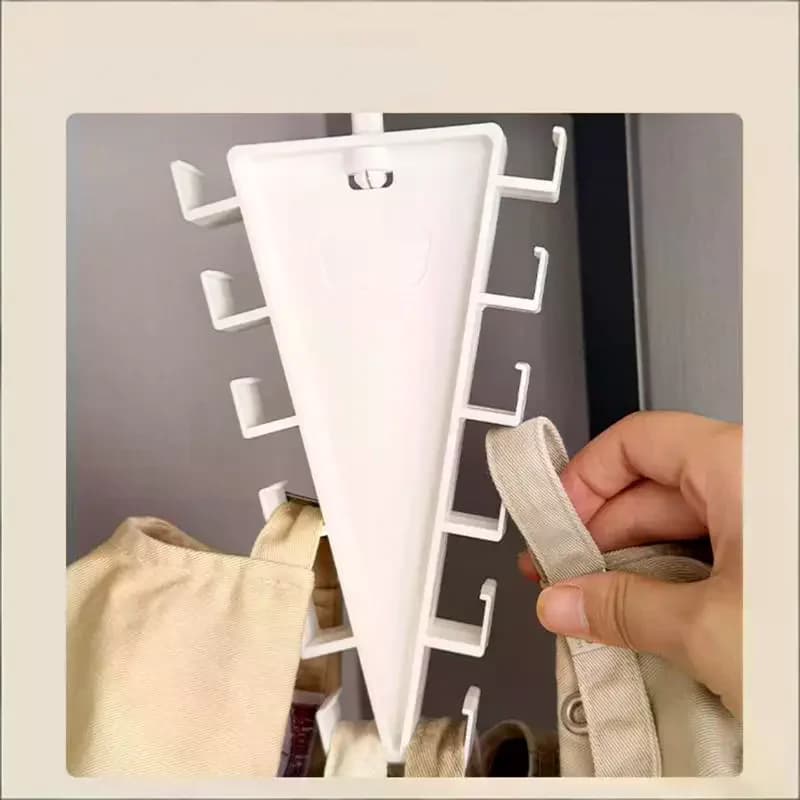 2Pcs Multifunctional Closet Hanger Multiple Hooks Scarf Belt Tie Hat Storage Bedroom Wardrobe
