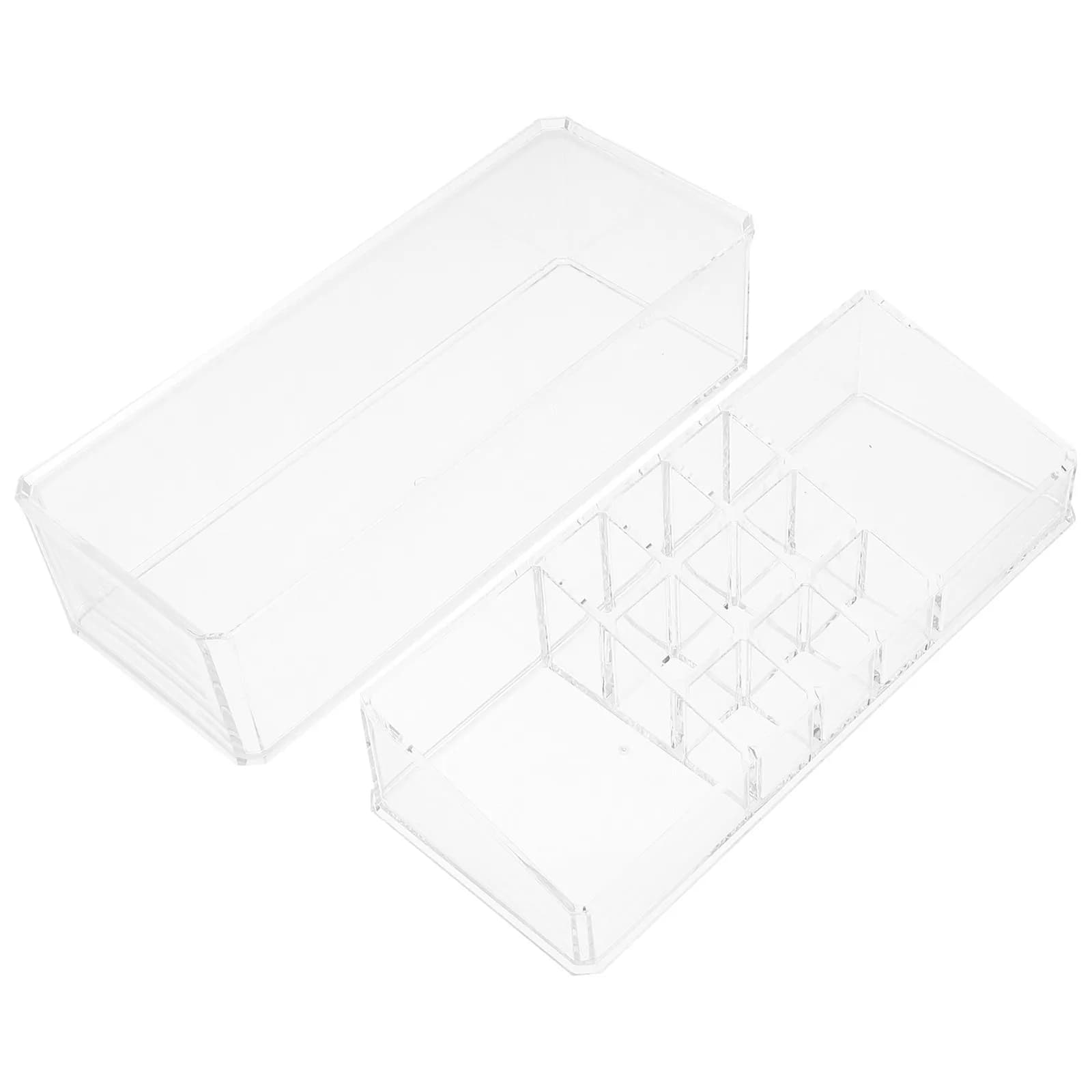 Spacious Clear Lipstick Holder Large Capacity Organizer for Vanity Desk Bedroom Use Lip Gloss Nail Polish Storage