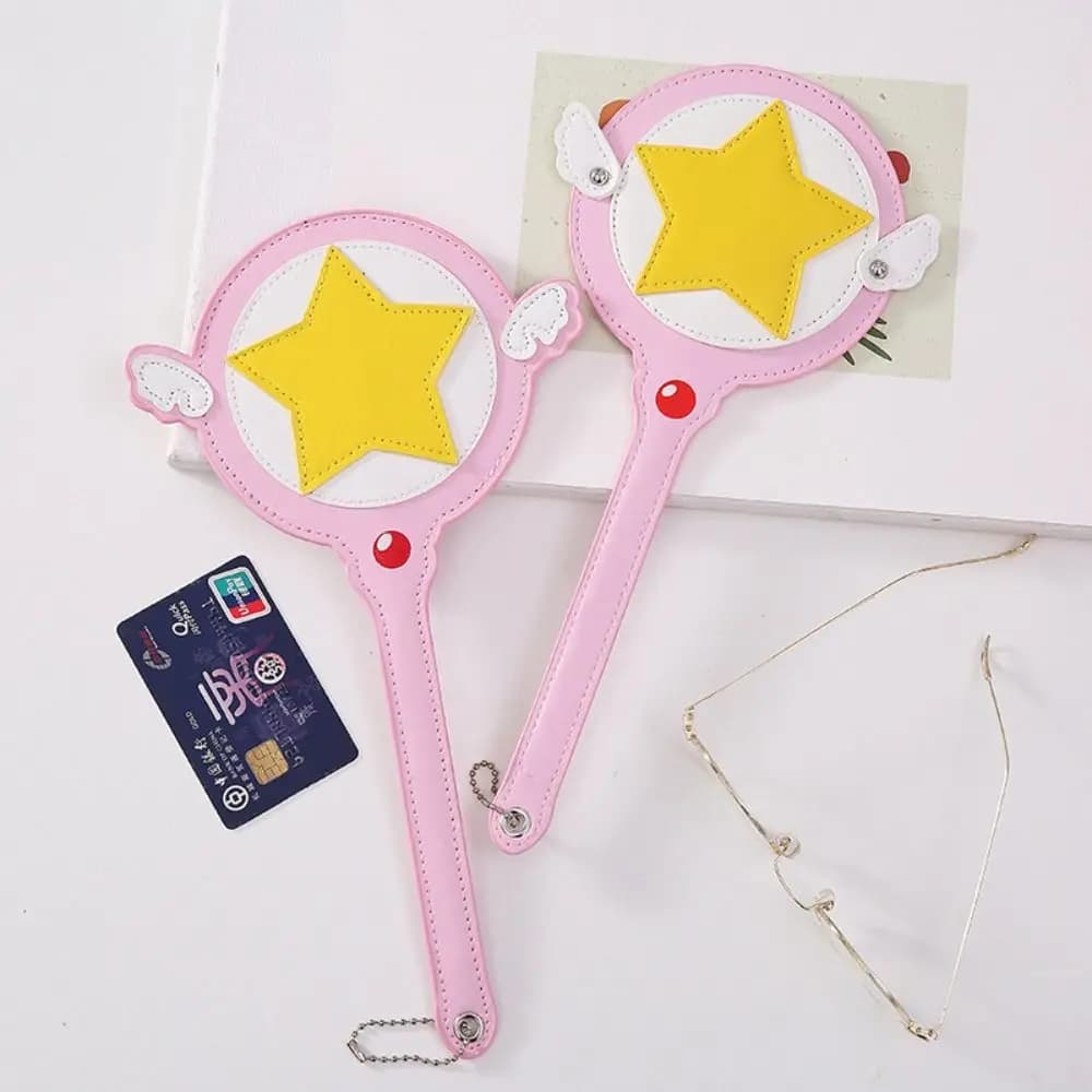Card Holder with Car Cover for Bus and Subway with Wings Card Bag with Magic Wand Soul