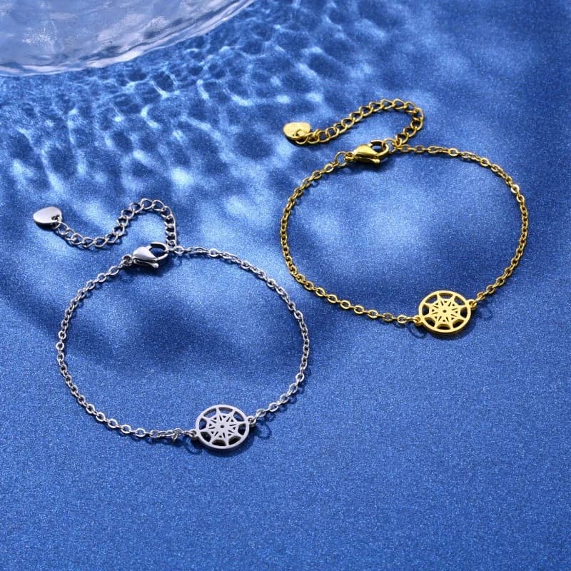 Dreamcatcher Charm Bracelet, Adjustable Chain Bracelet for Women, Boho Minimalist Daily Wear Fashion Jewelry