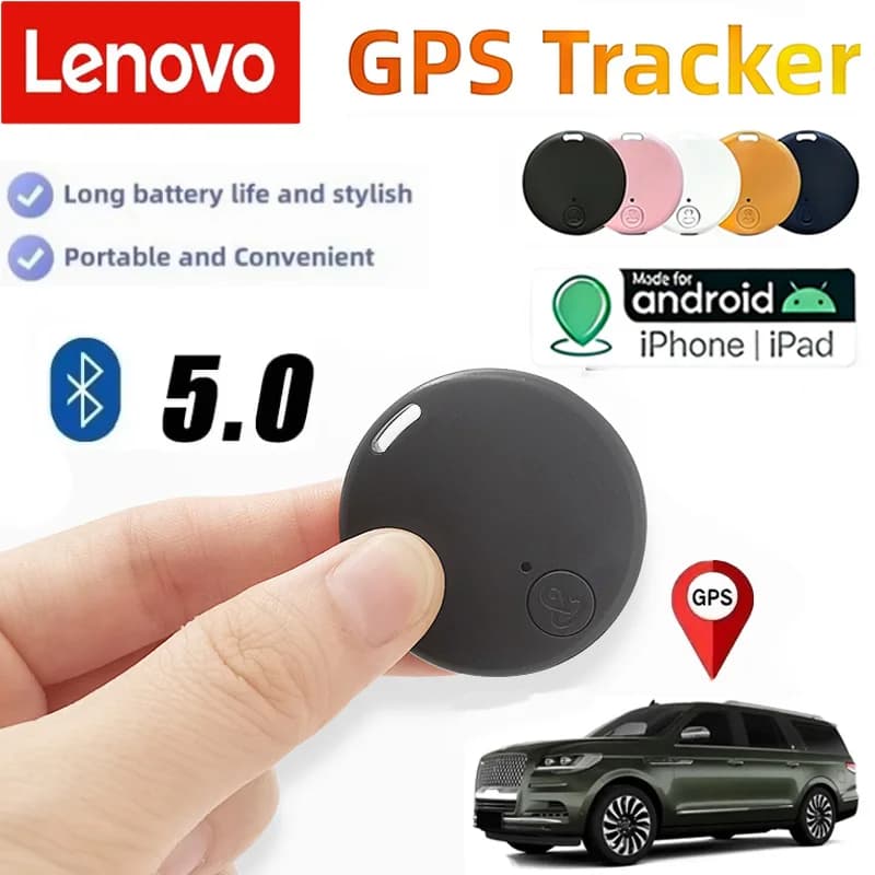 Localizzatore GPS Lenovo Bluetooth 5.0 Anti-smarrimento per Animali Domestici, Anziani, Bambini, Auto, Valigie, Portafogli - Compatibile con iOS e Android