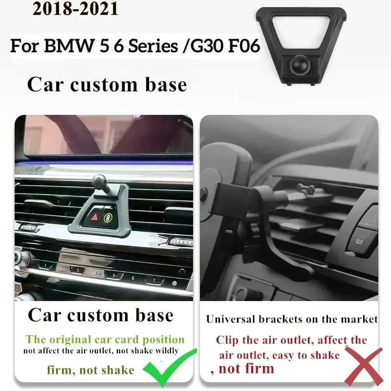 2018-2021 Per BMW Serie 5 G30 Supporto per telefono cellulare Caricatore wireless Supporto per telefoni cellulari per auto Staffa di navigazione