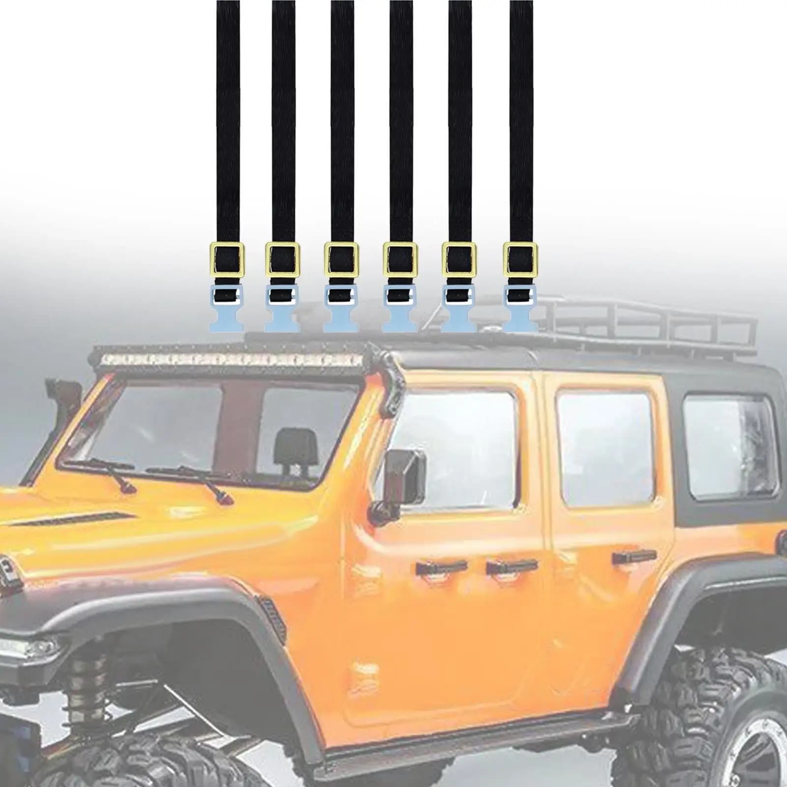 6 pezzi cinghia per portapacchi, pezzi di ricambio per parti di aggiornamento cinghie elastiche leggere corda accessori cingolati RC, per scala TRX4 1:18 1:10