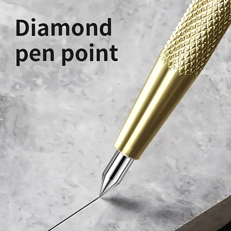 Titanium pen with diamantled tip of 2/5 pieces, precision tools for metal processing and woodworking for cutting glass, tiles, metal and wood