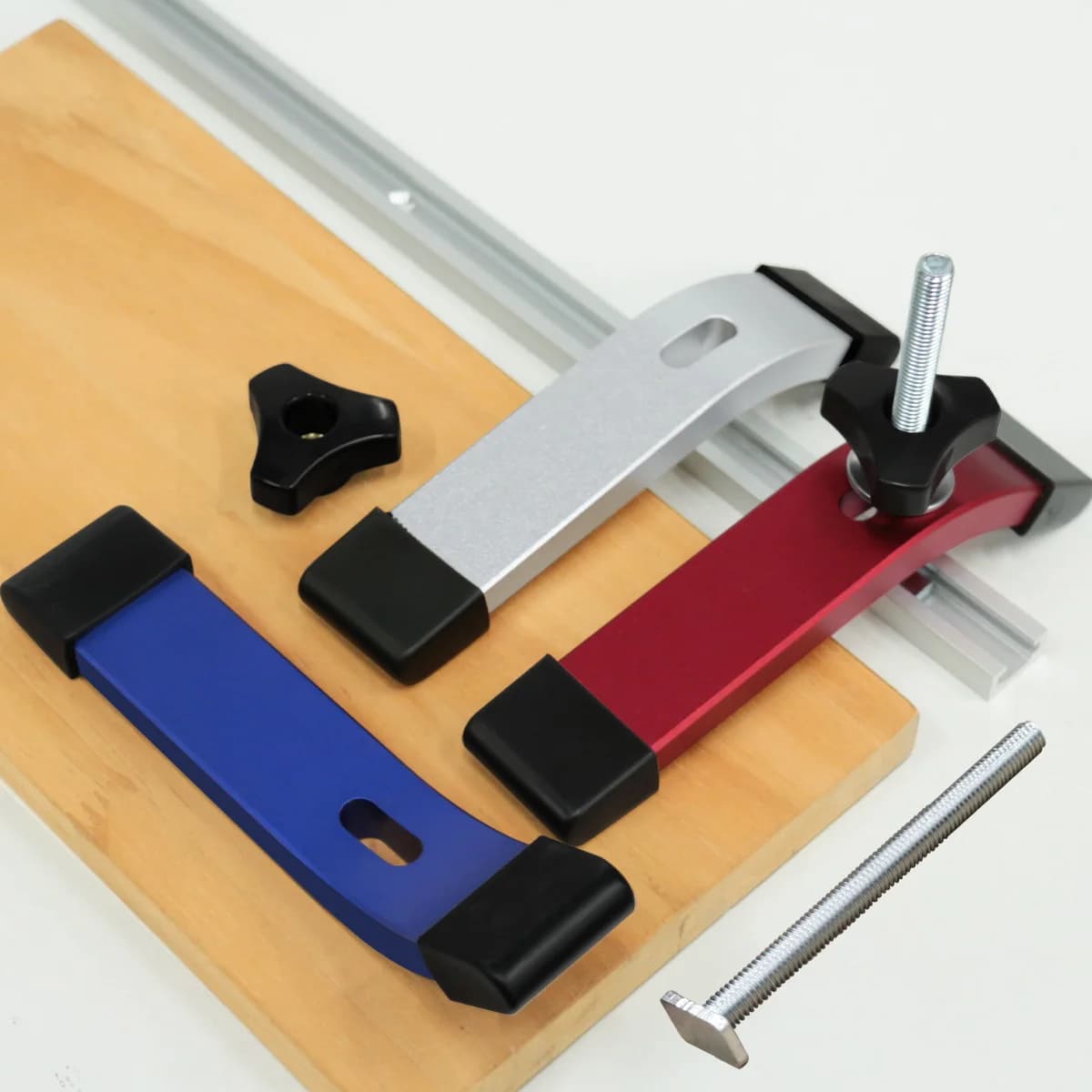 1PC T-Track Hold Down Clamp Multi-tools Pocket Woodworking Chute Rail Table Saw Clamp T Track Clamps Aluminum Alloy Router Clamp