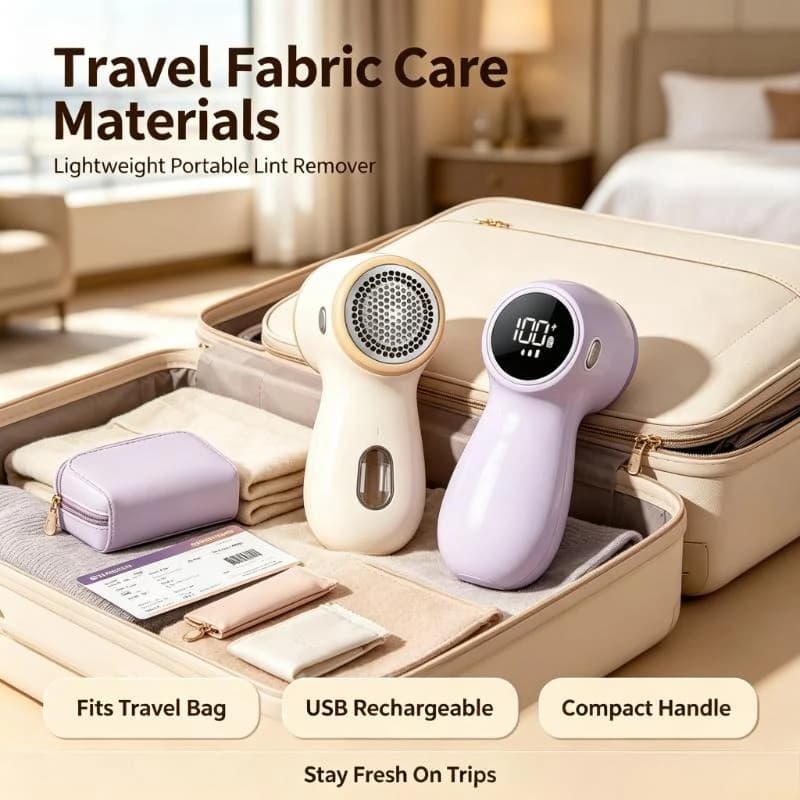 Portable Household Lightweight 2-in-1 Rechargeable Digital Display Fabric Shaver Lint Remover
