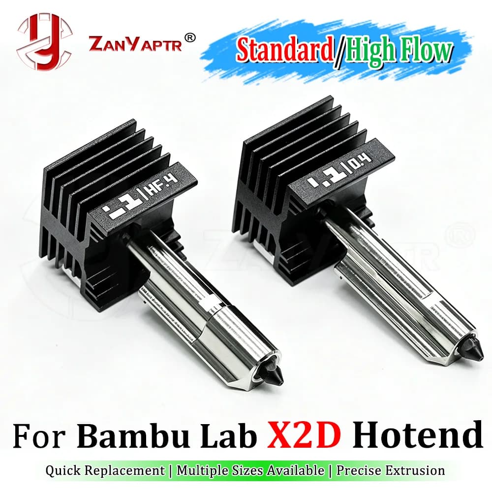 Hotend per Bambu Lab X2D Standard, ugello hotend ad alto flusso 350 ° Parti di Ricambio per Hotend di Stampanti 3D in Acciaio Temprato ad Alta Temperatura