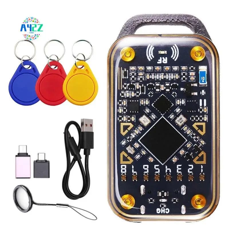A42Z-Chameleon Ultra RFID Lettore di chip intelligente Emulatore di smart card Duplicatore NFC 125K 13,56 Mhz ID IC Card Decode + 3XUID Portachiavi