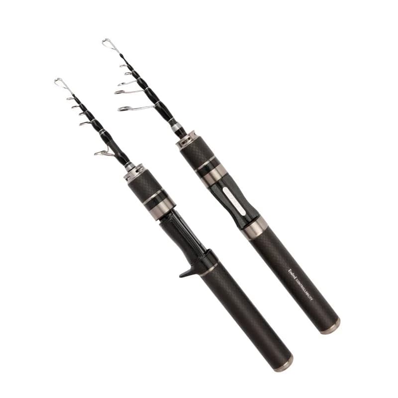 Short Telescopic Lure Rod 1.5M 1.8M High Carbon Ultralight Travel Spinning Rod Baitcasting Fishing Pole Casting Mini Sea Rod