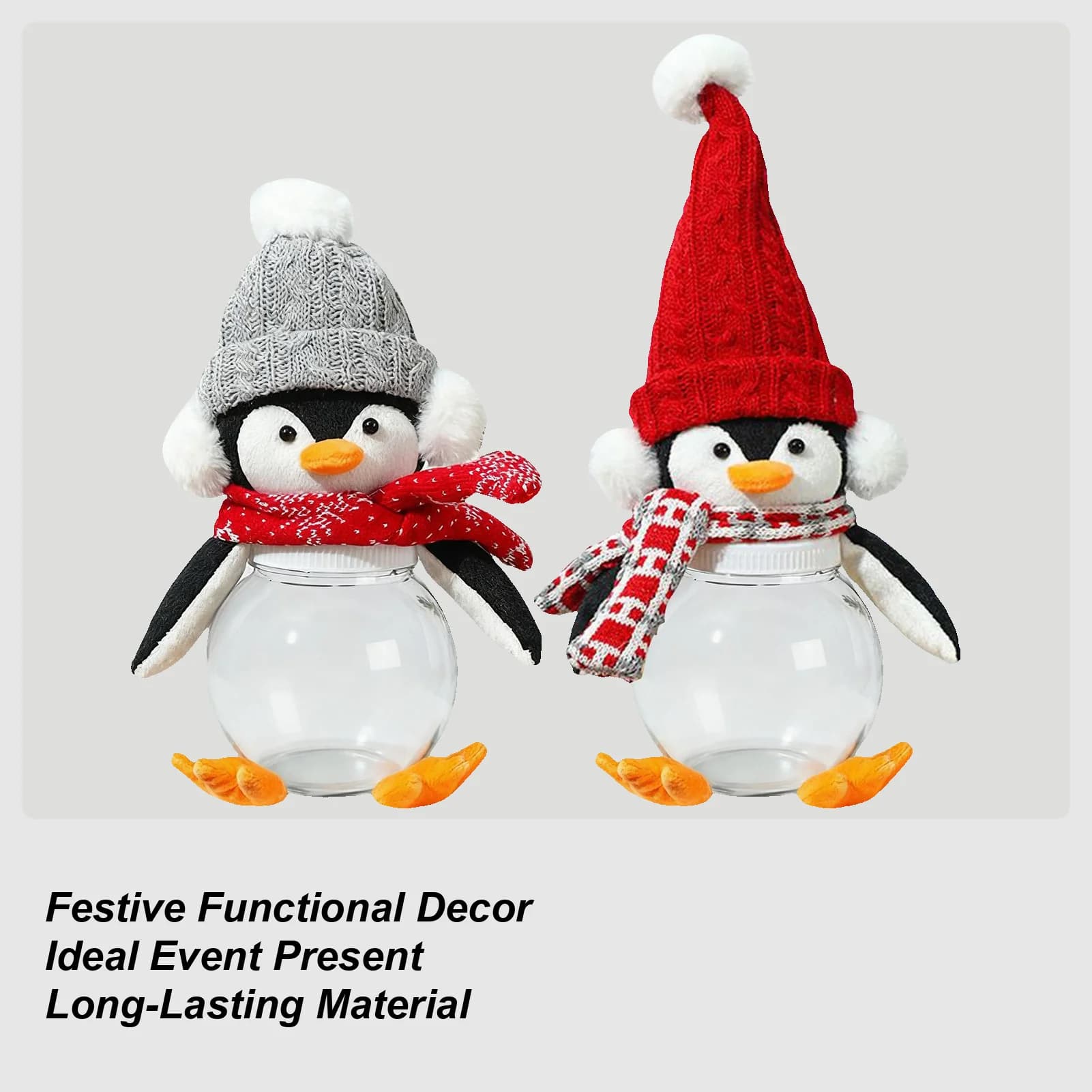 Barattolo di biscotti per pinguino Barattoli di stoccaggio per pinguino Contenitore per le vacanze di Natale per bancone della cucina Frutta secca Panifici proprietari di case