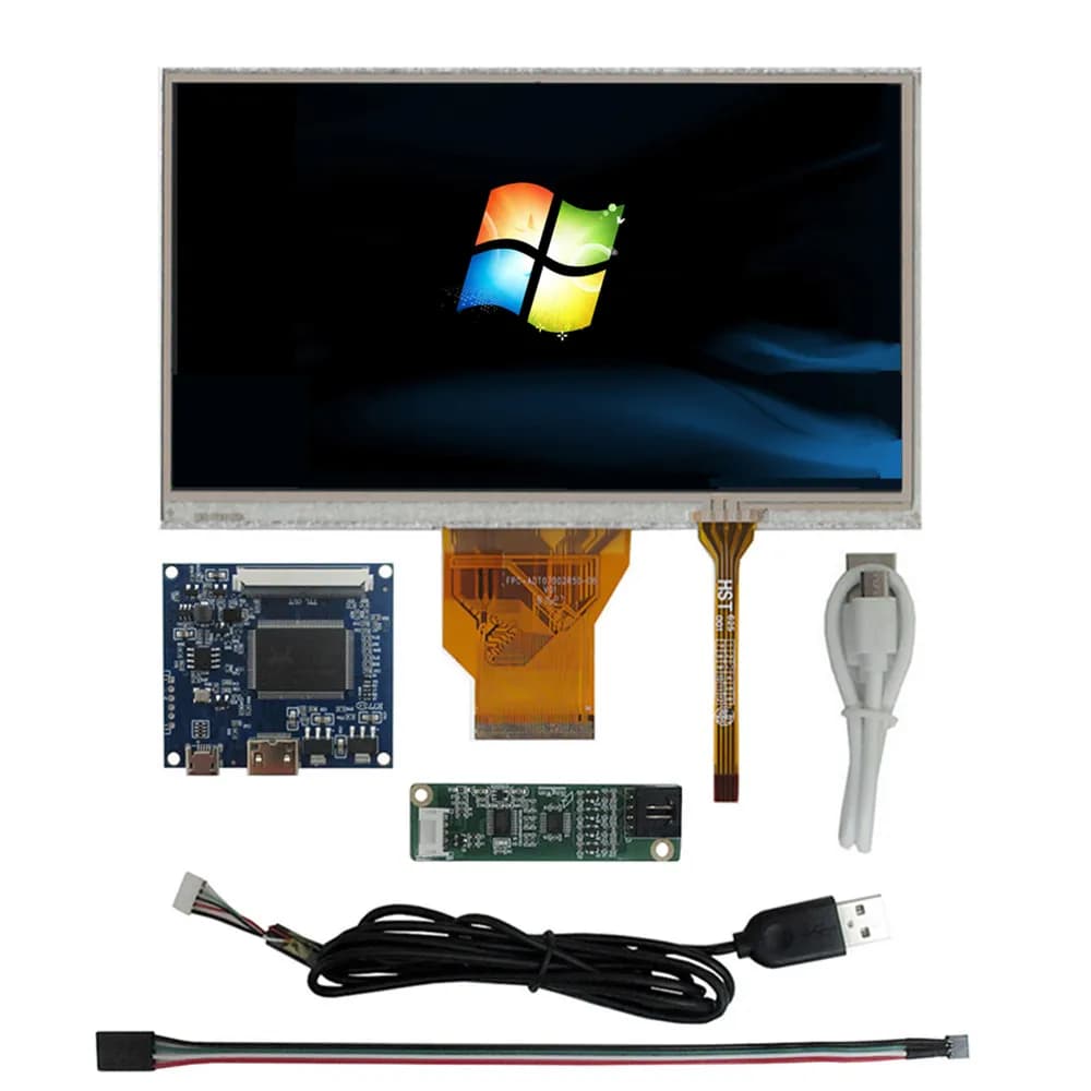 7 inches AT070TN90 LCD Display Digitizer Touchscreen Driver HDMI-Compatible Control Card Raspberry Pi PC Kit Monitor FAI FROM TE