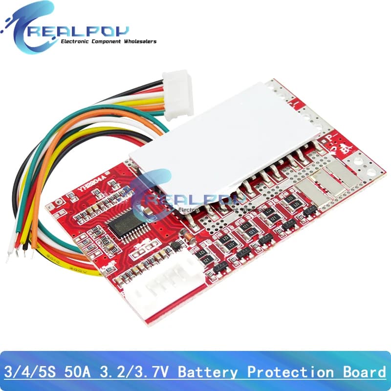 3S 4S 5S 50A 18650 Scheda di protezione della batteria al litio 3.2V / 3.7V Ferro fosfato LiFePO4 batteria Scheda BMS con bilanciamento