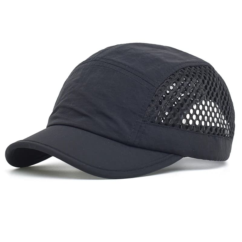 Summer Mesh Short Brim Baseball Cap Men Women Breathable Dad Hat Adjustable Solid Trucker Style Low Profile Caps