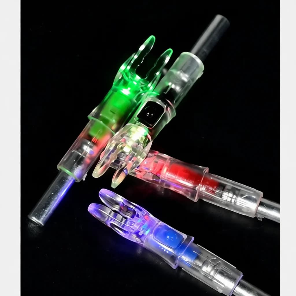 Archery Tail Automatic LED Illuminated Nocks For 6 2mm ID Arrow Shafts Sport Hunting Shooting Training Gear Performance Tool
