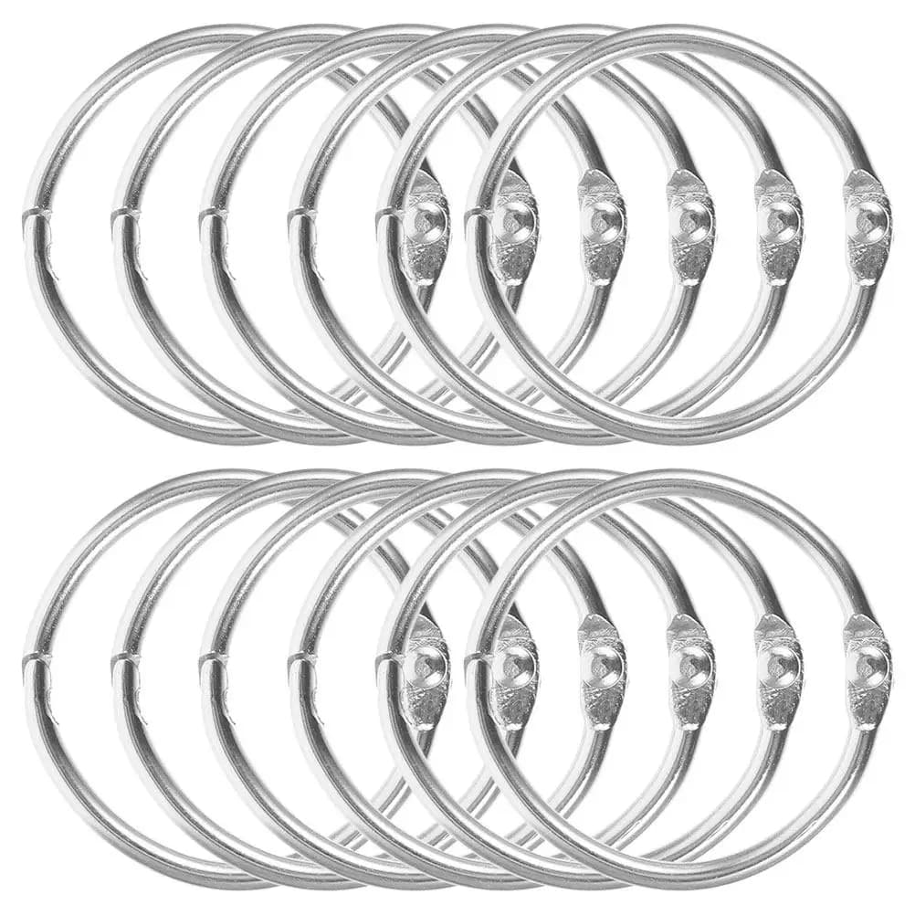 12 Pezzi Anelli Metallici per Rilegatura, Anelli Rotondi Resistenti per Planner, Quaderni, Scrapbook, Fai da Te, Rilegatura, Schede, Libretti