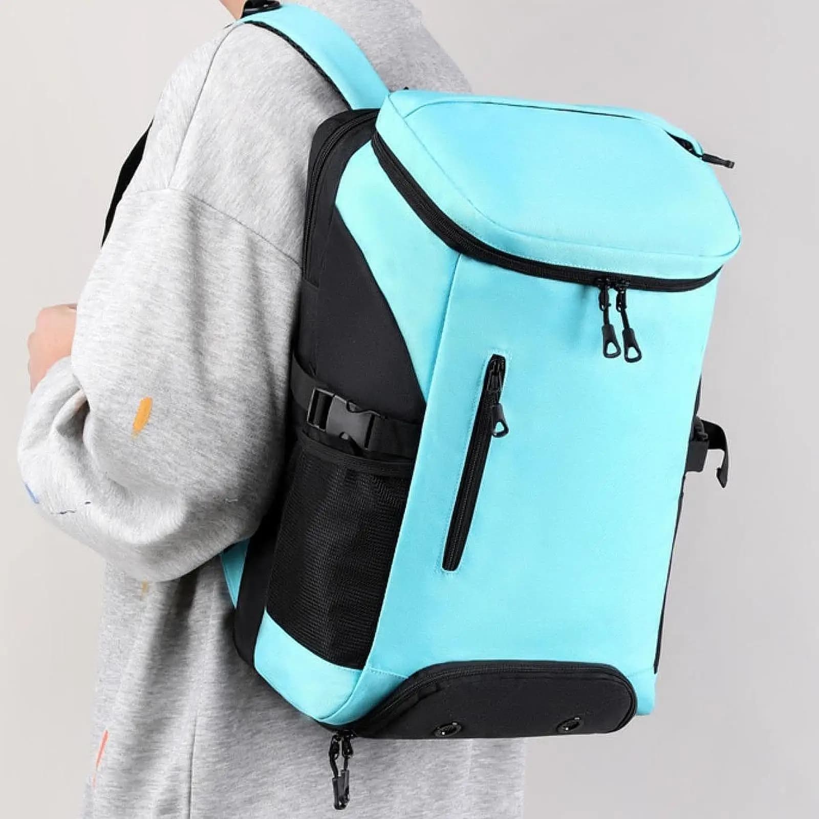 Borsa per Racchette da Badminton e Tennis con Scomparto Separato per Scarpe, Zaino Spazioso in Nylon per Fitness e Sport