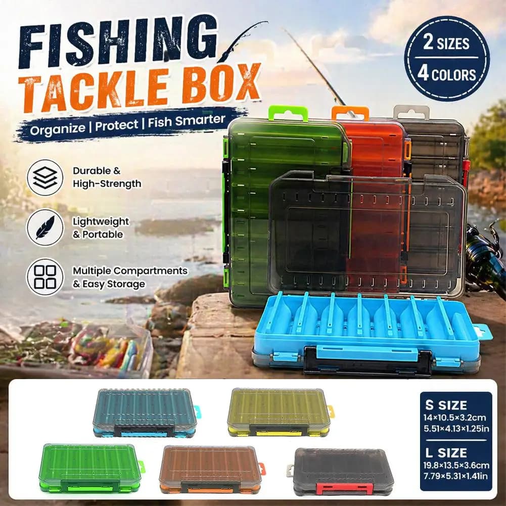 Scatola Portatile per Attrezzatura da Pesca, Contenitore per Esche e Accessori in Plastica ad Alta Resistenza, 1 Pezzo