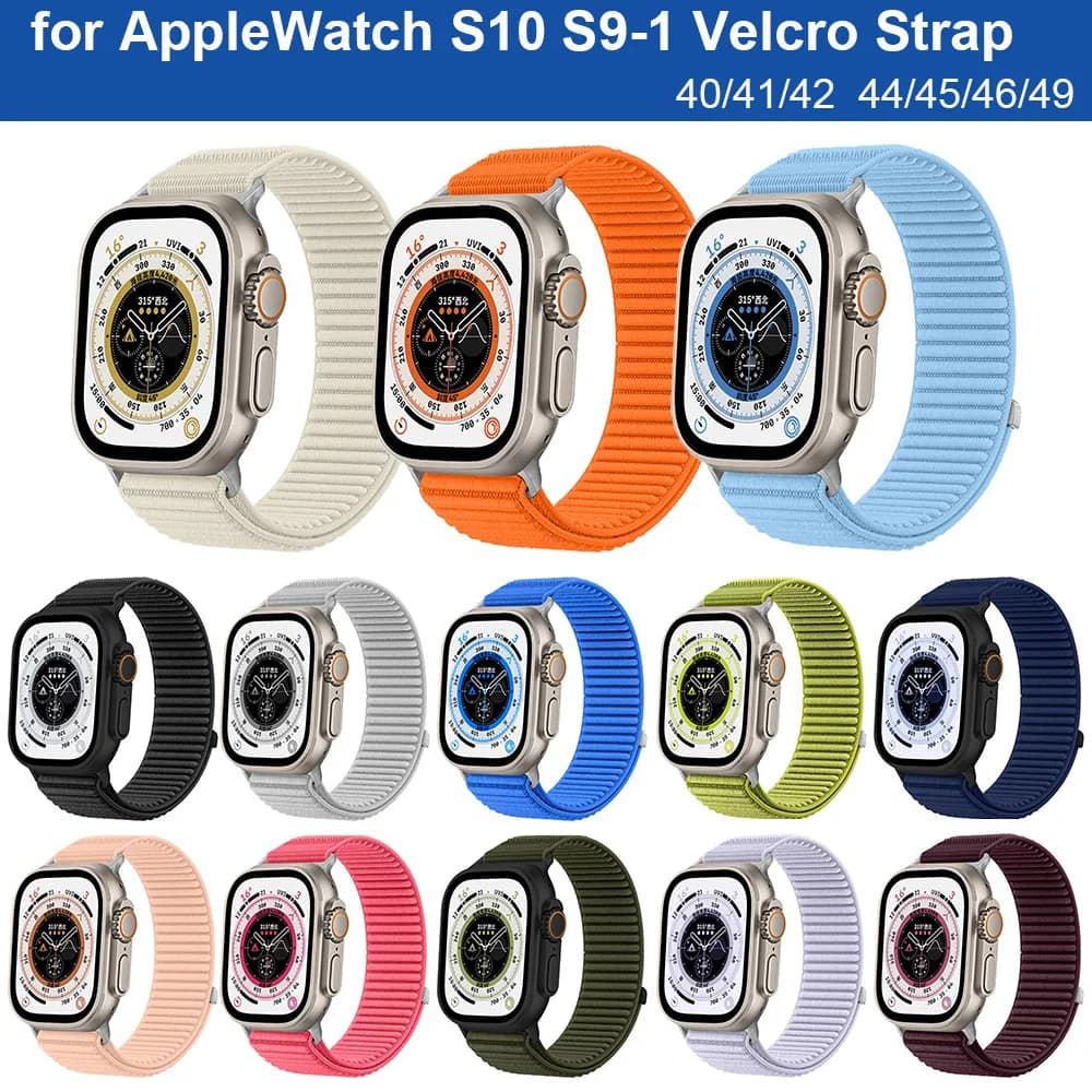 per cinturino in velcro Apple Watch S10 9 8 7 Tutte le serie 38/40/41/42/44/45/46mm Sostituzione cinturino Ultra 49mm