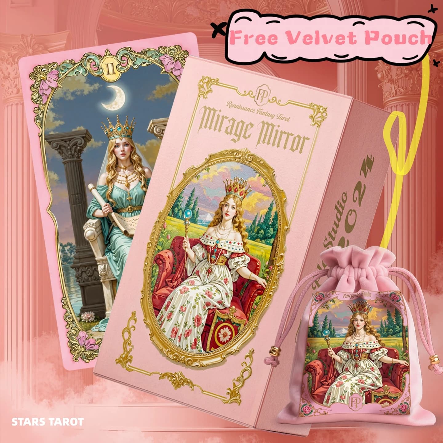 Nuovo Mazzo di Tarocchi Originale Renaissance Fantasy con Guida per Principianti, Apprendimento della Divinazione, Oracolo del Destino, Carte dei Tarocchi Rider Waite in Inglese