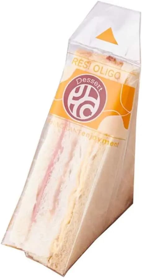 200 Sacchetti di Plastica per Sandwich Facili da Aprire, Confezioni Triangolari per Panetteria e Lunch Box