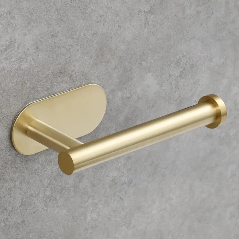 Portarotolo per carta igienica in oro spazzolato senza chiodi Portarotolo per carta da cucina Portarotolo per fazzoletti da bagno in acciaio inossidabile