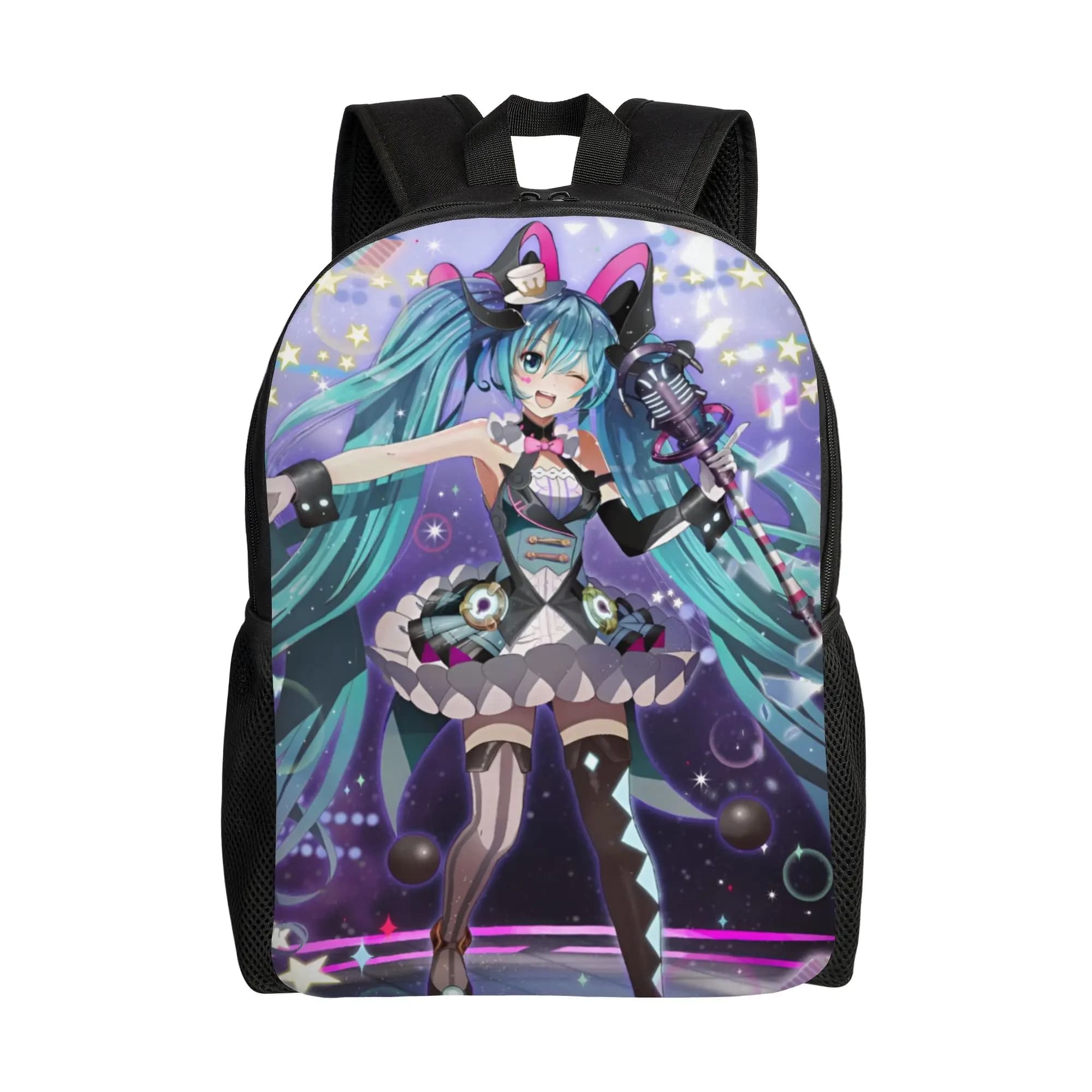 H-Hatsunes Backpack Men Women Basic Bookbag for College School Music Girl Vocaloid Vintage Print Bags