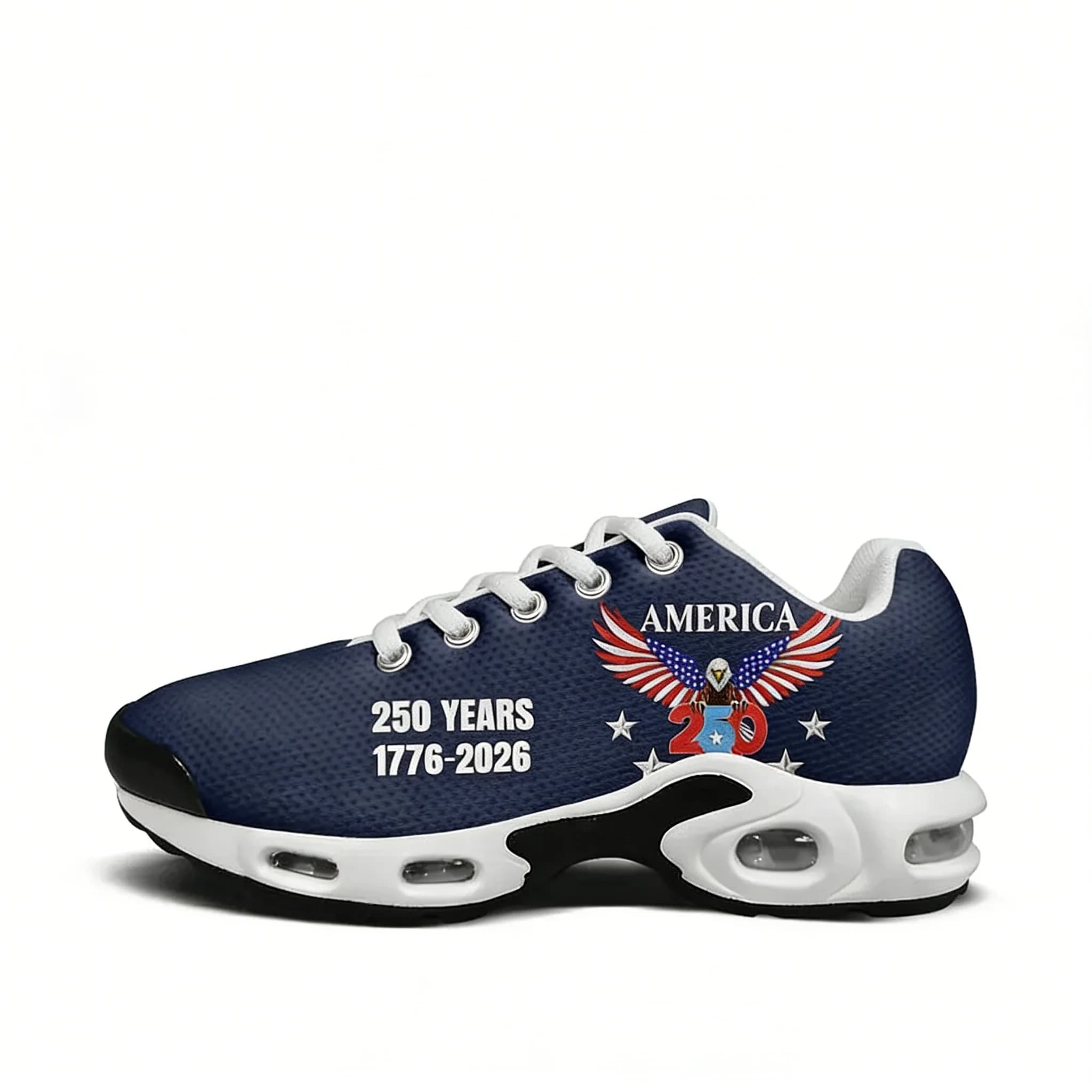 Sneakers con Cuscinetto d'Aria per il 250° Anniversario dell'America 1776-2026, Scarpe Sportive Leggere da Corsa per Uomo e Donna, Calzature Elastiche Personalizzate