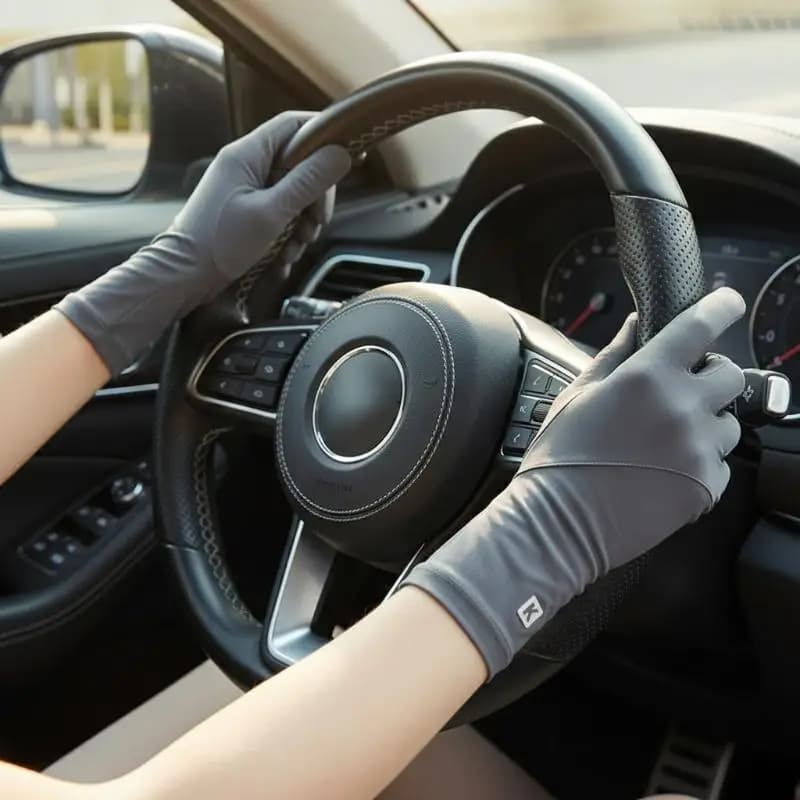 Guanti estivi con protezione UV, in seta ghiacciata, antiscivolo, touch screen, leggeri, per ciclismo e escursionismo