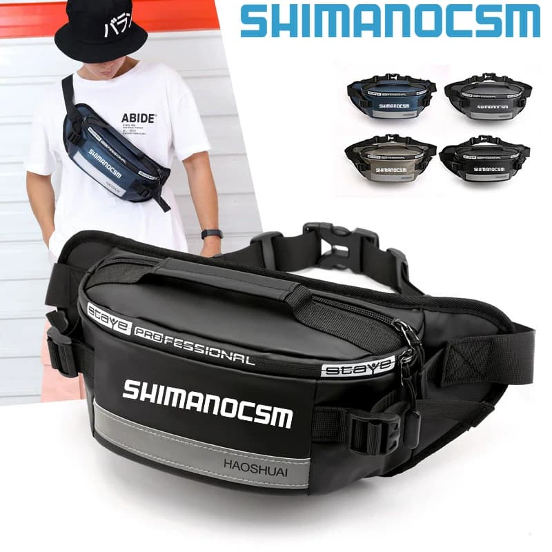 Shimanocsm Borse da pesca multifunzione Borsa da viaggio Bumbag Vita Soldi Cintura Passaporto Portafoglio Custodia con cerniera Marsupi da esterno