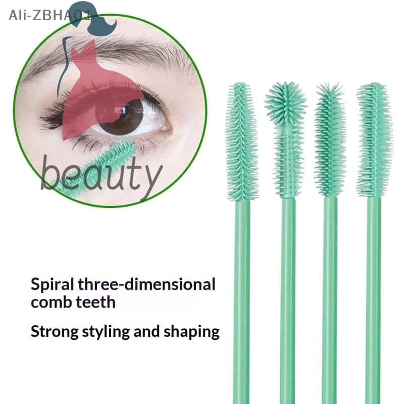 50Pcs Disposable Mascara Wands Soft Bristle Eyelash Brushes Lash Extension Applicators for Travel Makeup