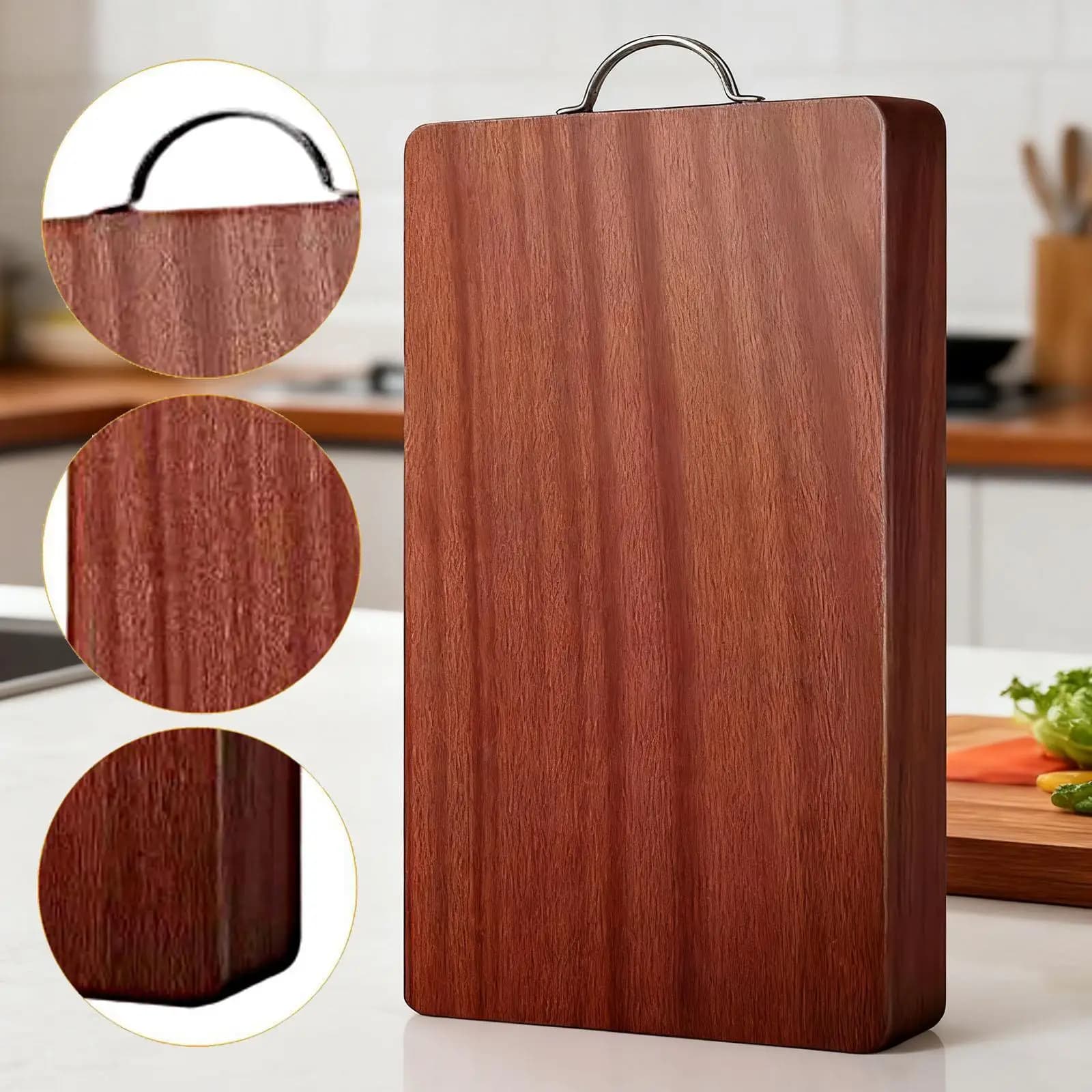 Tagliere in Legno Rettangolare Multifunzionale Facile da Usare