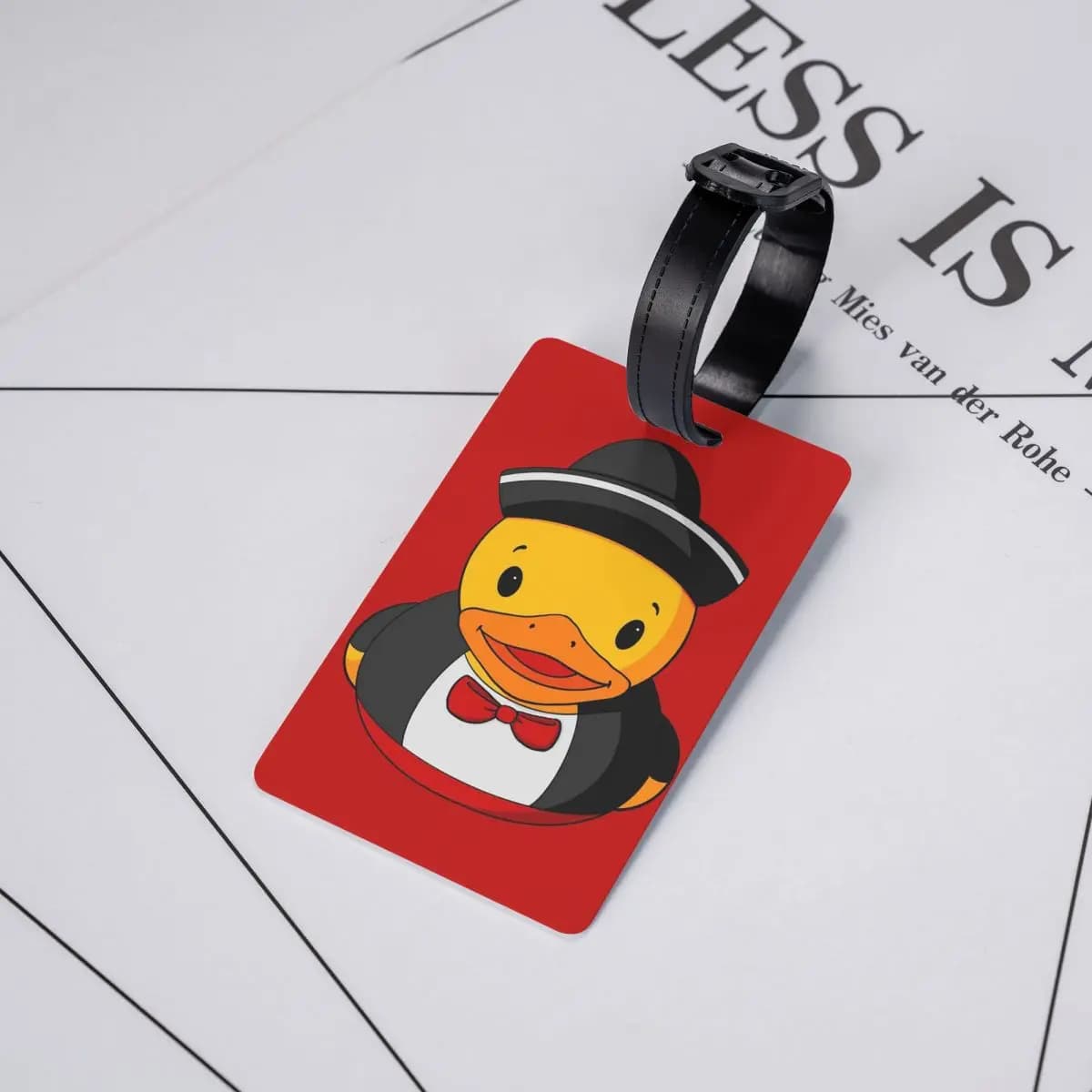 Etichette per Bagagli a Forma di Paperella Mariachi, Accessori per Valigie, Targhette per Bagagli da Viaggio, Porta Etichette con Nome e Indirizzo