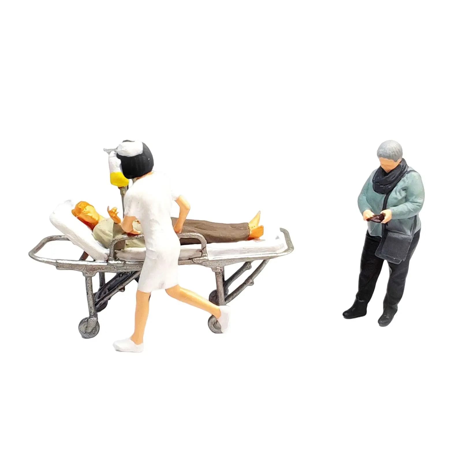 Figure in resina 1/64: Personaggio medico in miniatura per architettura