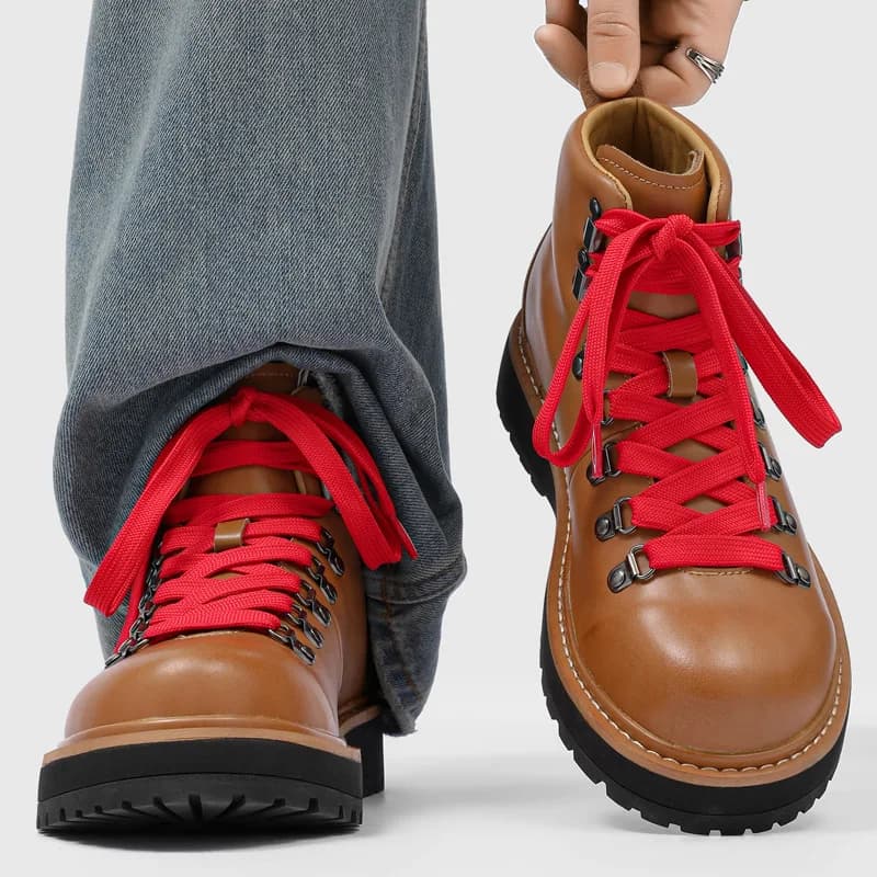 Spring New Style Men's Derby Shoes Thick Bottom Heightening round Head Workwear Style Casual Fashion Sneakers 40521-J