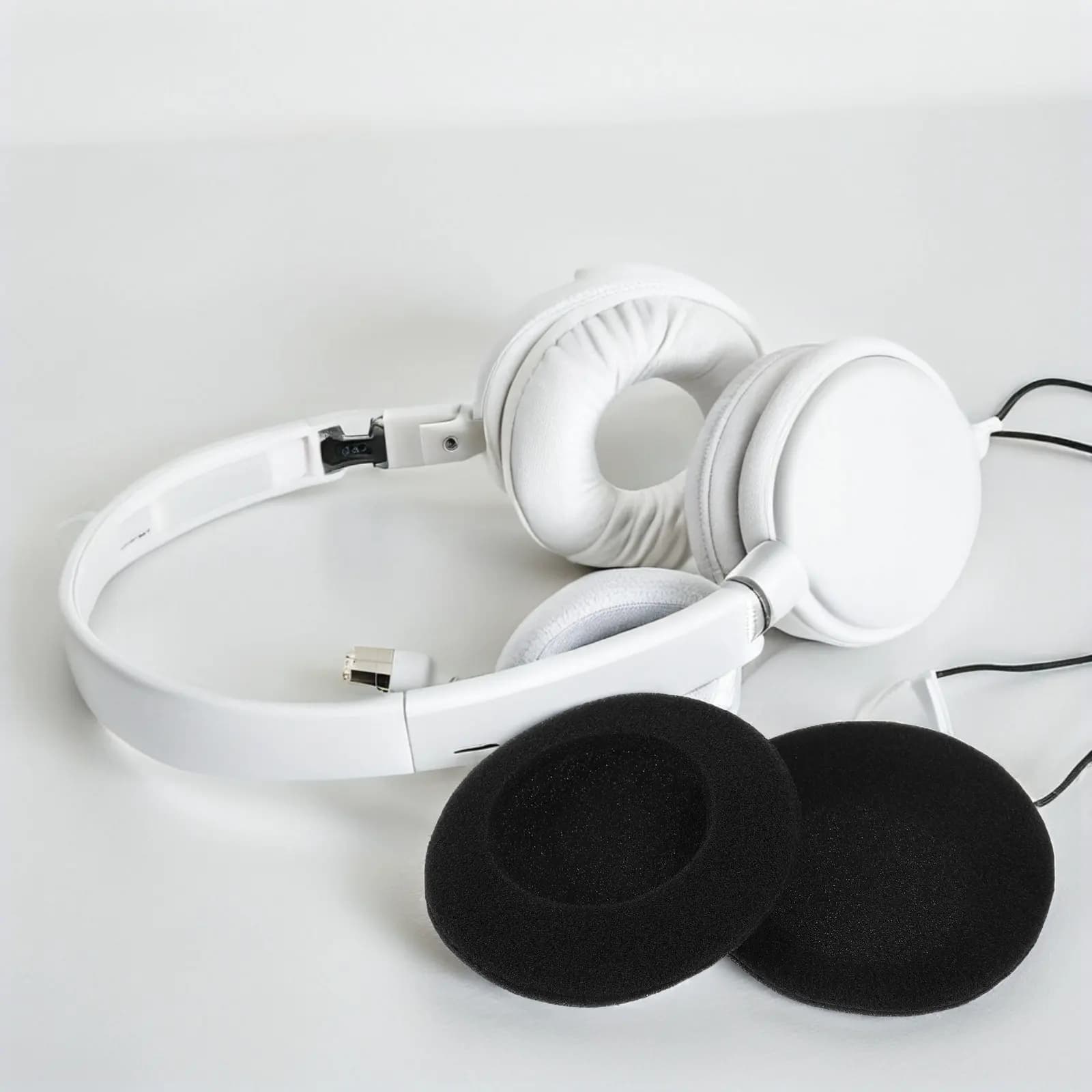2Pcs 50Mm Round Sponge Headset Pads Soft Noise Reducing Comfort Fit Headphone Ear Covers Compatible with Most Gaming Music