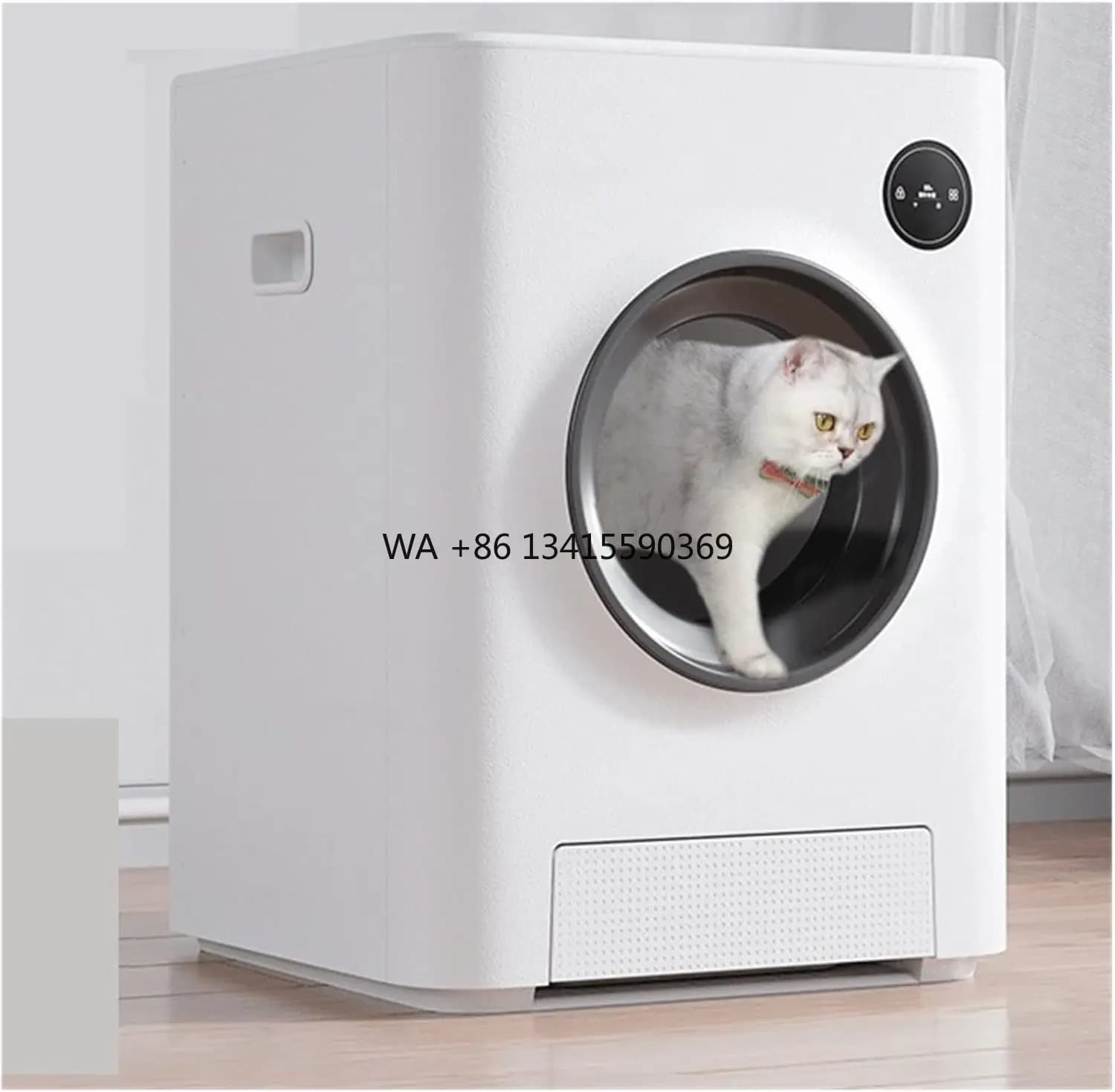 Scatola per gatti automatica completamente chiusa da 8 litri, padella elettronica per gatti intelligenti per animali domestici con sacchetti per cacca, forniture in plastica per animali domestici