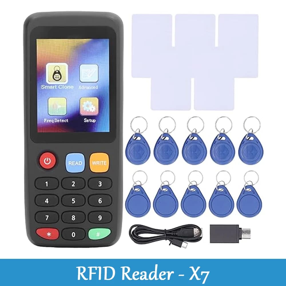 X7 Smart Chip Reader IC ID Clone Copiatrice RFID Token Duplicatore 125Khz Tag Writer 13.56Mhz NFC Badge Programmatore